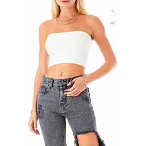 LF White Tube Top